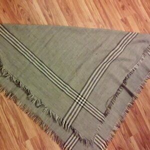 Large Black & White Scarf Shawl Cover 44" x 44"  100% Acrylic